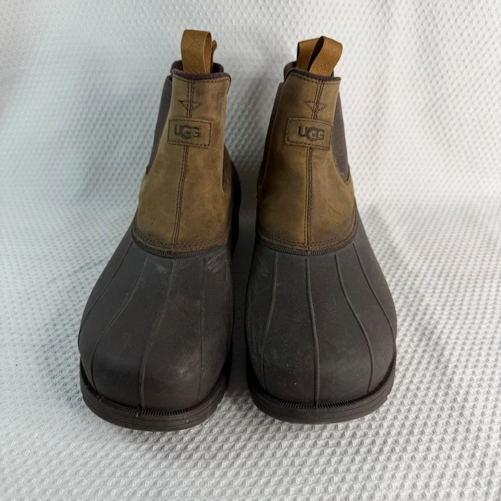 UGG Biltmore Chelsea Duck Boots Mens 12 Brown Tan Waterproof Leather Outdoor